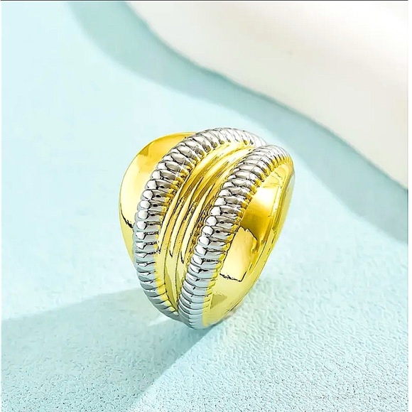 Stainless Steel Statement Ring, Boho Exaggerated Big Large - Picture 4 of 4